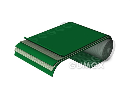 PVC Förderband GS220/ZRR, 2-lagig, 3,2mm, Breite 500mm, -10°C/+80°C, grün, 